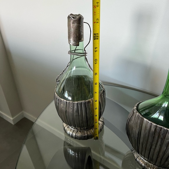 Silver basketed antique wine bottles - Picture 6 of 6